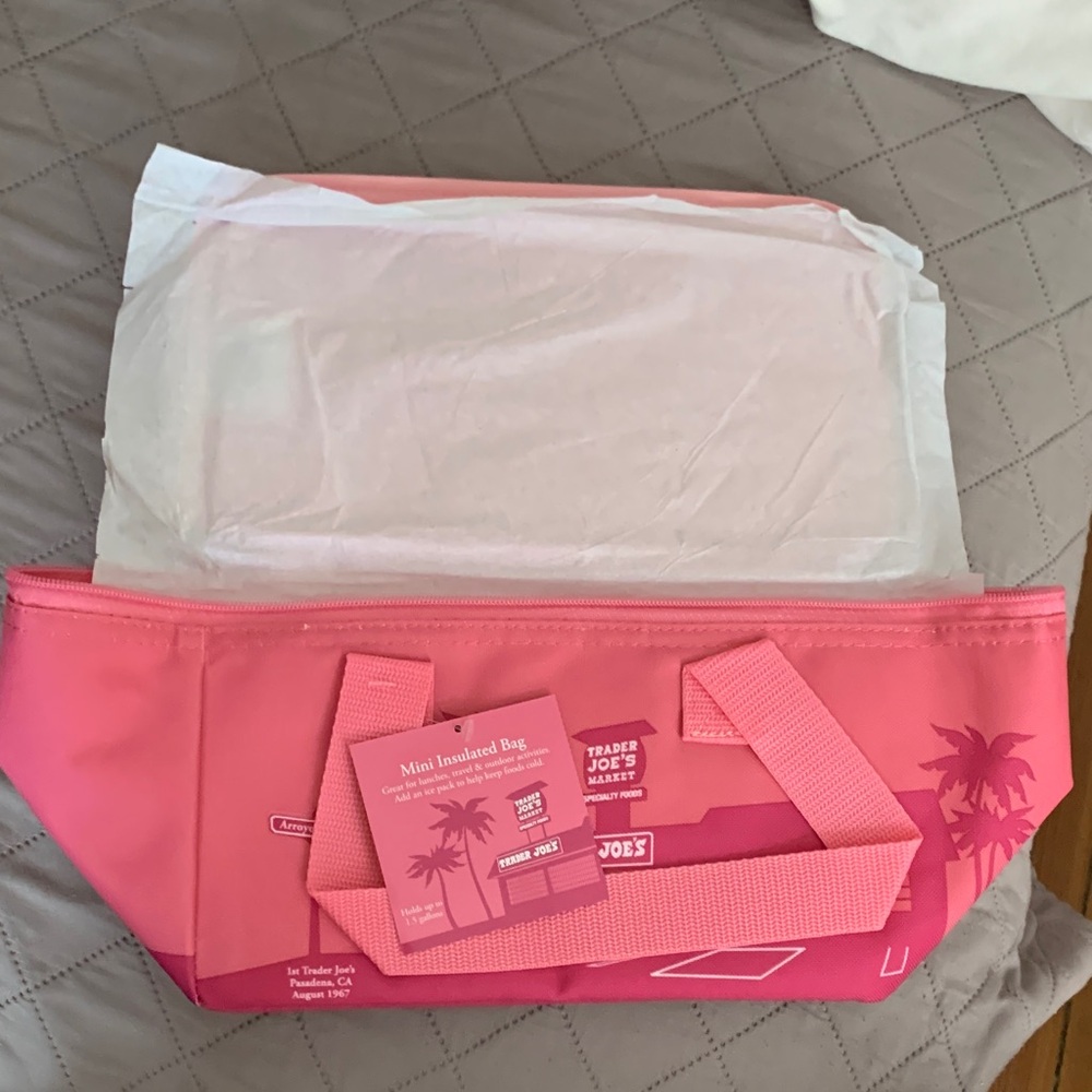 Pink Trader Joe's Insulated Bag